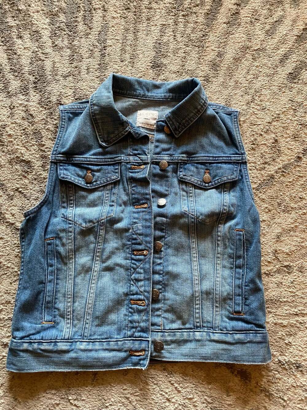 J. Crew Denim Vest Womens Small Blue Jean Jacket Style G5725